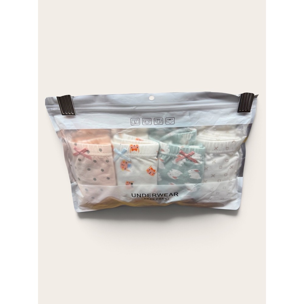 Hotshot Toddler Girls Underwear 4 Pack Multi Color Bunny Cat Polka Dot NIP 3T